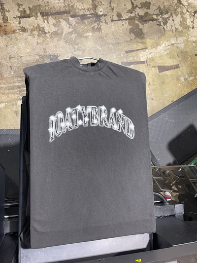 10LORD white- La Apparel oversized Shoulder Drop -  T-shirt