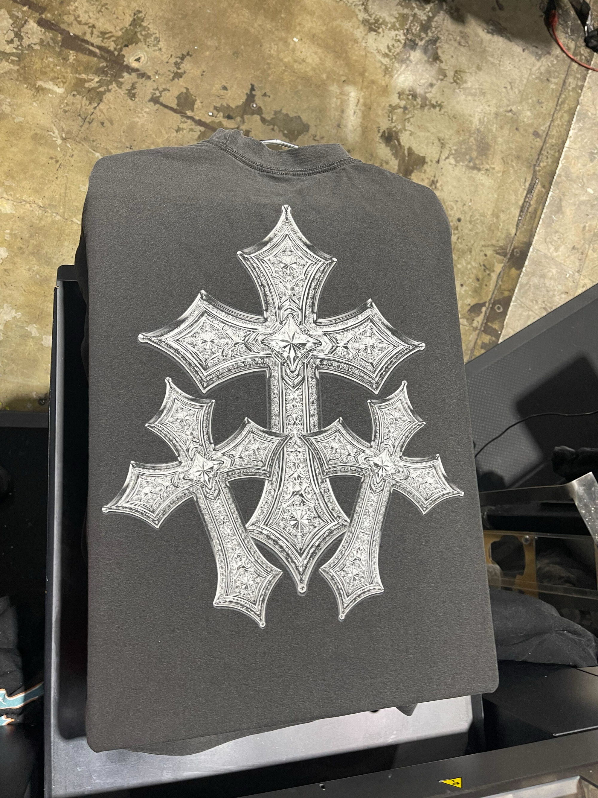 10LORD white- La Apparel oversized Shoulder Drop -  T-shirt