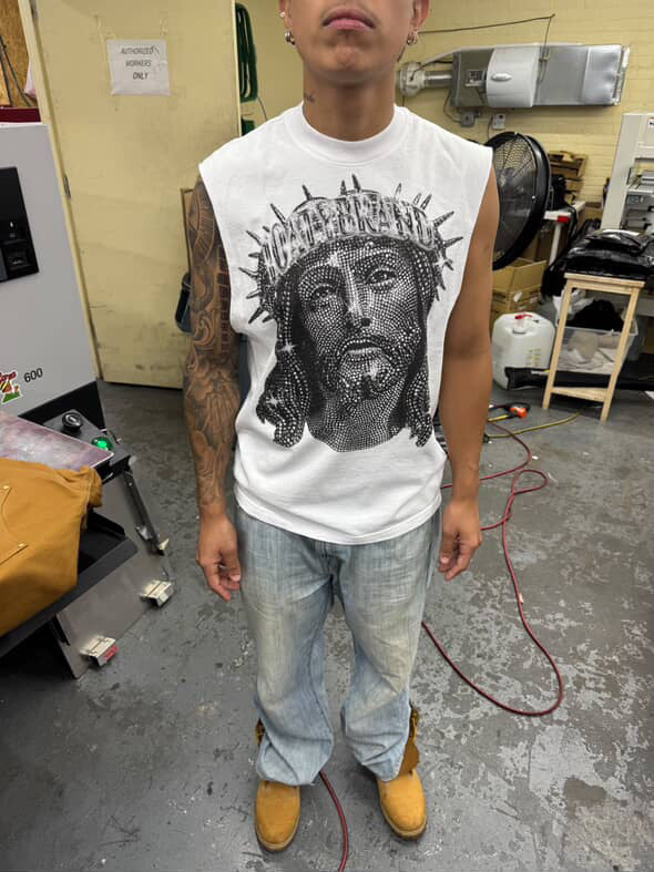 10LORD Sleeveless white- La Apparel -  T-shirt
